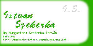 istvan szekerka business card